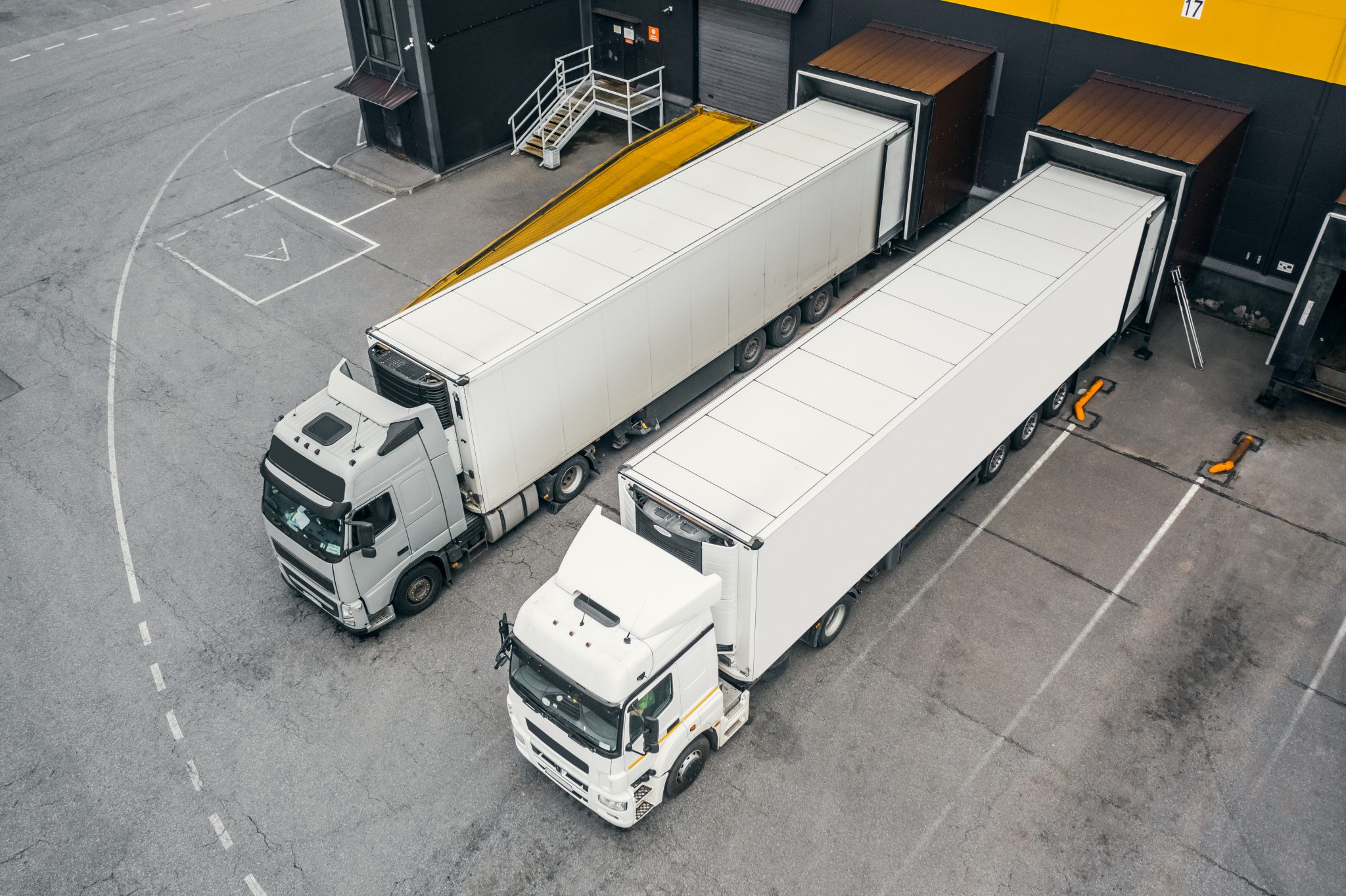 Two Trucks Loading Distribution Hub 1, EJ&rsquo;s Freight Consultancy (Pty) Ltd